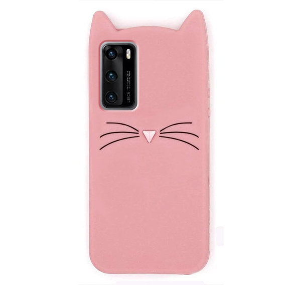 Etui do Huawei P40, Obudowa 3D KOT Case, Różowe