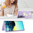 Etui do Samsung Galaxy S25 Ultra, Leather Flower Card Slot, fioletowe
