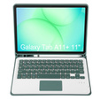 Etui z klawiaturą Bluetooth i touchpadem do Samsung Galaxy Tab A11+ – zielone