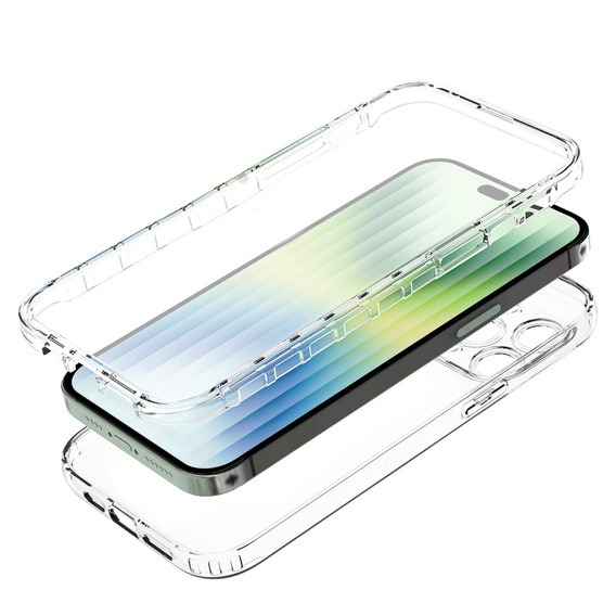 Etui do iPhone 14 Pro Max, Shockproof, z folią, przezroczyste