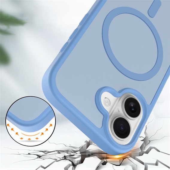 Etui do iPhone 17, Matt Case, do MagSafe, matowe niebieskie