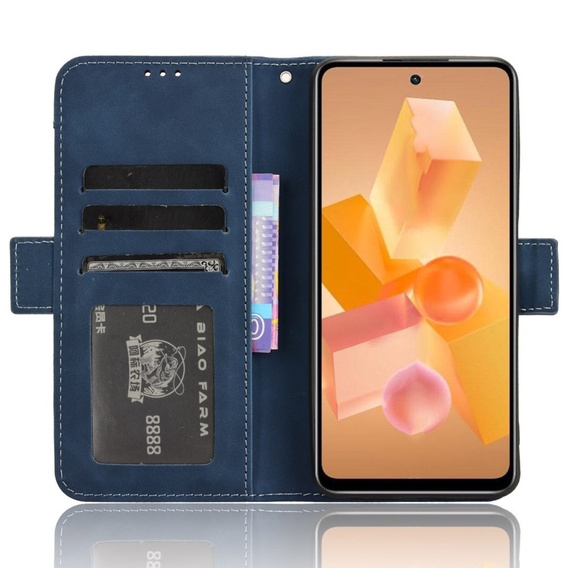 Etui z klapką do Infinix Hot 40i, Card Slot, granatowe