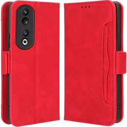 Etui z klapką do Honor 90, Card Slot, czerwone
