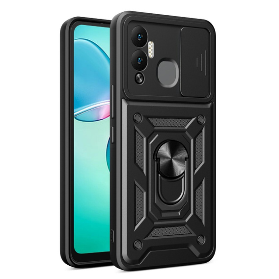 Etui pancerne do Infinix Hot 12 Play 4G, CamShield Slide, czarne