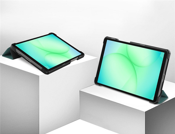 Etui z klapką do Samsung Galaxy Tab A11/A9, Smartcase, zielone