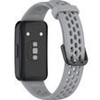 Pasek Silikonowy do Huawei Band 8 / Huawei Band 9 / Huawei Band 10, z dziurkami, Szary