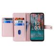 Etui z klapką do Nokia G42, Wallet Zipper Pocket, różowe