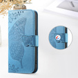Etui z klapką do Oppo A6 Pro 5G, Butterfly, niebieskie