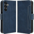 Etui z klapką do Samsung Galaxy M55 5G, Card Slot, granatowe