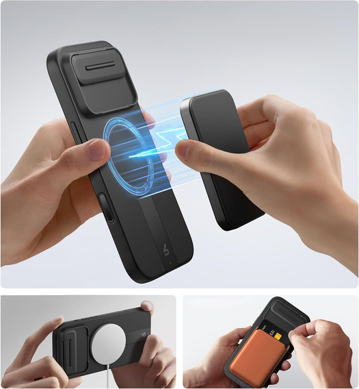 Etui do iPhone Air, Suritch Shockproof, do MagSafe – czarne