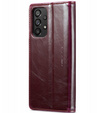 Etui z klapką CASEME do Samsung Galaxy A53 5G, Waxy Textured, bordowe