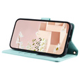 Etui z klapką do iPhone 16 Pro Max, Rhombus Crossbody Leather, zielone