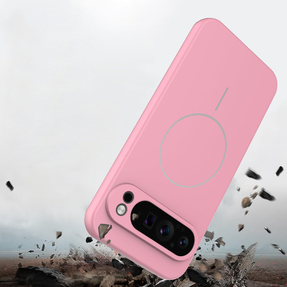 Etui do Google Pixel 10 / 10 Pro, do MagSafe, silikonowe, różowe