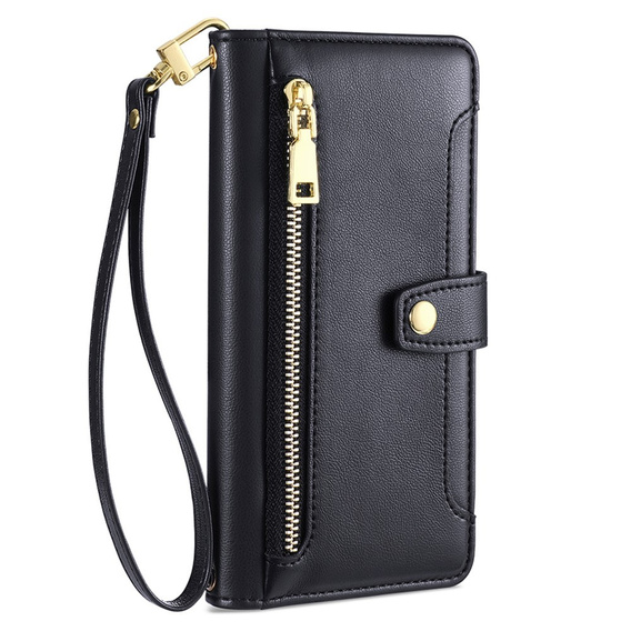 Etui z klapką do Xiaomi 13T / 13T Pro / Redmi K60 Ultra, Wallet Zipper Pocket, czarne
