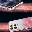 Etui do Motorola Moto G86 5G, Glitter Flower, różowe rose gold