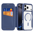 Etui z klapką Dux Ducis do iPhone 17 Pro Max, Skin X Pro, do MagSafe, granatowe