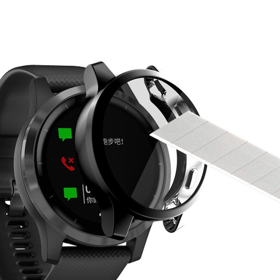 Etui z osłoną TPU do Garmin Venu 2 45mm/Vivoactive 4 45mm, Czarne