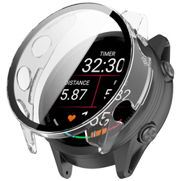 2w1 Etui + Szkło Hartowane do Garmin Forerunner 570 42mm, Przezroczyste