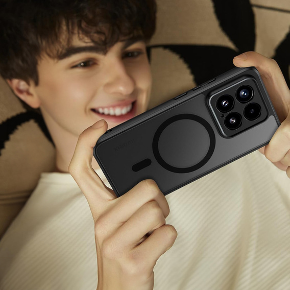 Etui do Xiaomi 15T, do MagSafe, ERBORD Matt Case, czarny