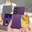 Etui do Samsung Galaxy S24 Ultra, Card Holder Kickstand, fioletowe