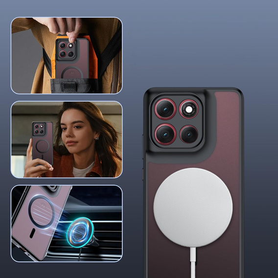 Etui do Motorola Moto G86 5G / G86 Power 5G, do MagSafe, ERBORD Matt Case, czarny