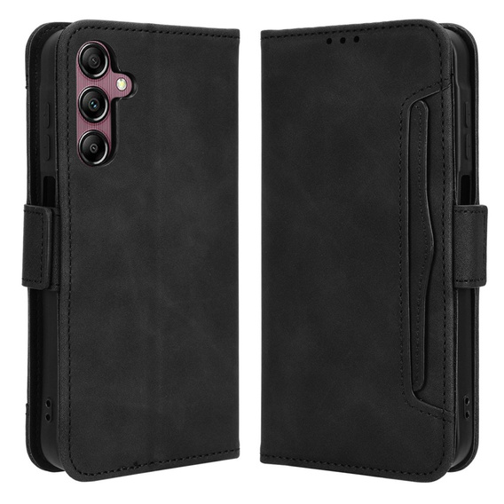 Etui z klapką do Samsung Galaxy A15 4G / 5G, Card Slot, czarne