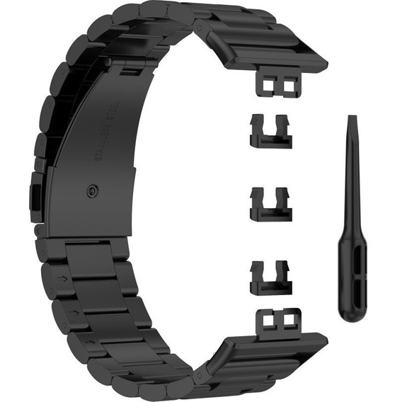 Bransoleta pasek Stainless do Huawei Watch Fit - Czarny