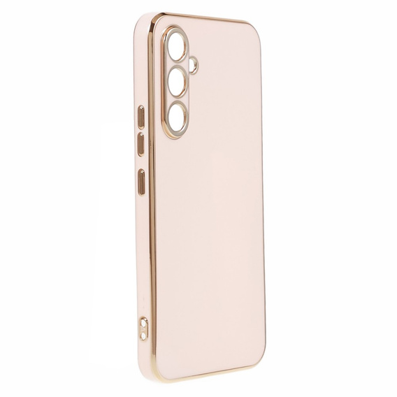 Etui do Samsung Galaxy A15, Glamour CamShield, różowe + szkło 9H