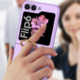 Etui GKK Ring Holder do Samsung Galaxy Z Flip7 FE / Z Flip6, fioletowe