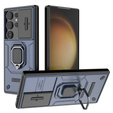 Etui KickStand Camera Lens do Samsung Galaxy S24 Ultra, niebieskie