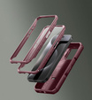 Etui Dexnor do iPhone 15 Pro – magnetyczne, z przesuwaną osłoną aparatu - czerwone