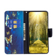 Etui z klapką do Xiaomi Redmi Note 13 5G, Wallet, Butterflies niebieskie