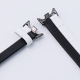 Pasek Skórzany do Xiaomi Smart Band 10 / 9 / 8, Czarny/Biały