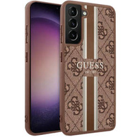 Etui GUESS do Samsung Galaxy S23, Printed Stripe Hardcase, brązowe