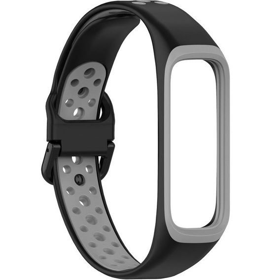 Pasek Silikonowy do Samsung Galaxy Fit 2 SM-R220, Czarny / Szary