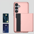 Etui do Samsung Galaxy A56 5G, Sliding Card Holder, różowe