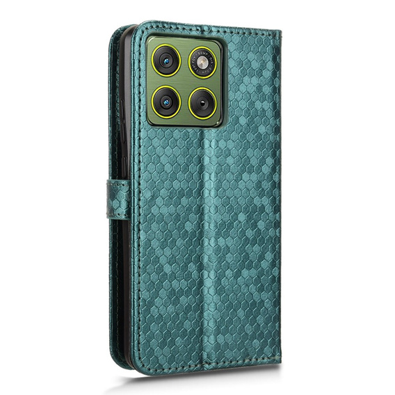 Etui z klapką do Motorola Edge 70, Wallet Rhombus, zielone