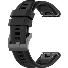 Pasek Silikonowy QuickFit 20mm do Garmin Fenix 5S/6S/7S/ 8 43mm, Czarny