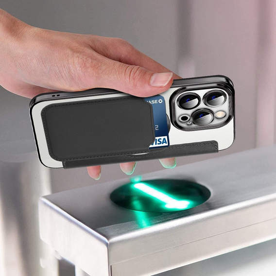 Etui z klapką do iPhone 13 Pro Max, RFID Wallet MagSafe z ochroną aparatu, czarne