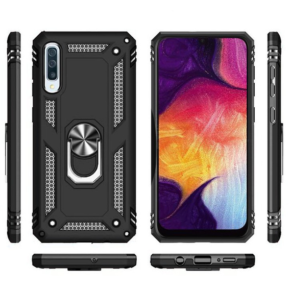 Etui pancerne do Samsung Galaxy A50/A50S/A30S, Nox Case Ring, czarne