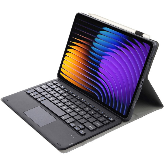 Etui z klawiaturą do Xiaomi Pad 7 / 7 Pro, TouchPad, czarne