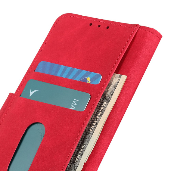 Etui Wallet do Vivo Y21/Y21s/Y33s, KHAZNEH, Vintage, Red