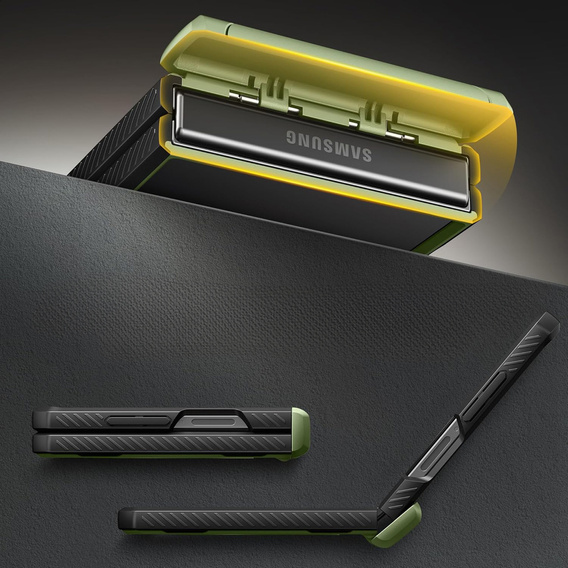 Etui do Samsung Galaxy Z Flip 7, Tongate MECH Magsafe, zielone