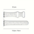 Pasek Silikonowy do Apple Watch 1/2/3/4/5/6/7/8/9/10/11/SE 38/40/41/42mm, Rose, Biały