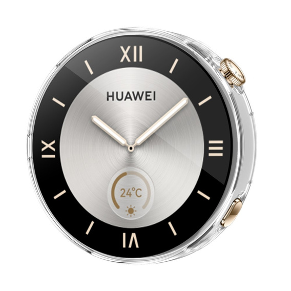 2w1 Etui z Osłoną na ekran do Huawei Watch GT 4 41mm, Przezroczyste