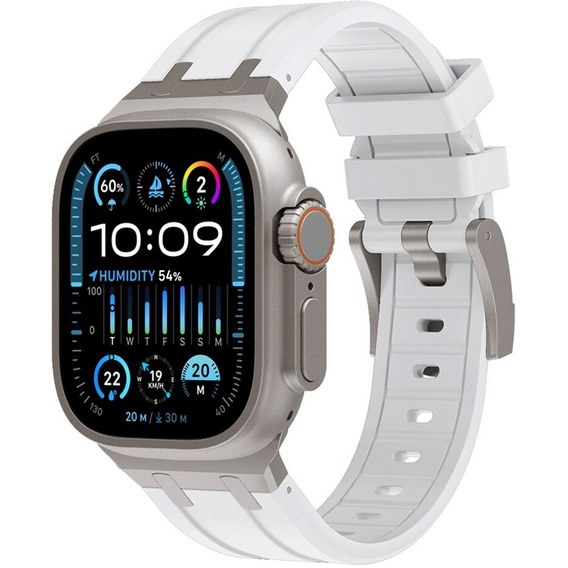 Pasek Silikonowy do Apple Watch 1/2/3/4/5/6/7/8/9/10/11/SE Ultra 1/2/3 42/44/45/46/49mm, Biały