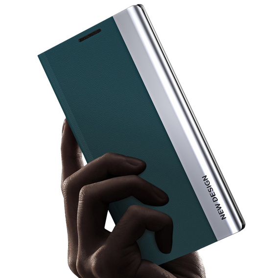 Etui z klapką do Xiaomi Redmi 12C, Side Magnetic, zielone