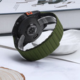 Pasek Silikonowy QuickFit do Garmin Fenix 26mm, Zielony / Czarny