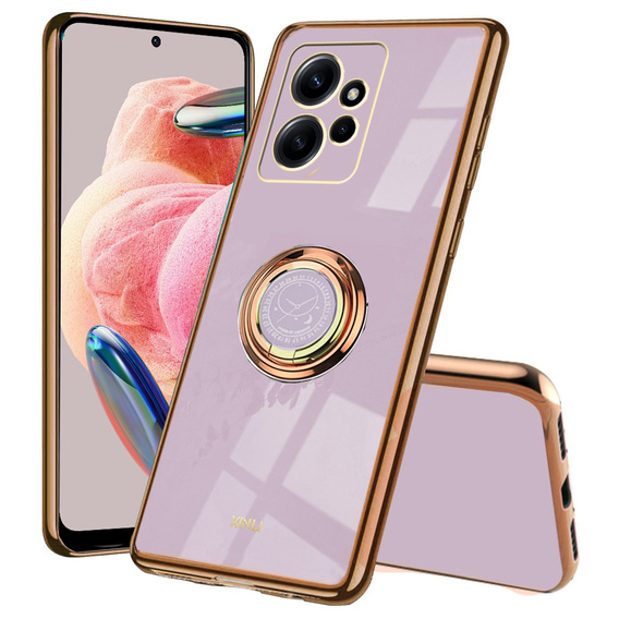 Etui do Xiaomi Redmi Note 12 4G, Electro Ring, fioletowe