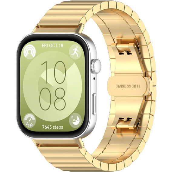 Stalowa Bransoleta do Huawei Watch Fit 4 / 4 Pro / 3, Złota